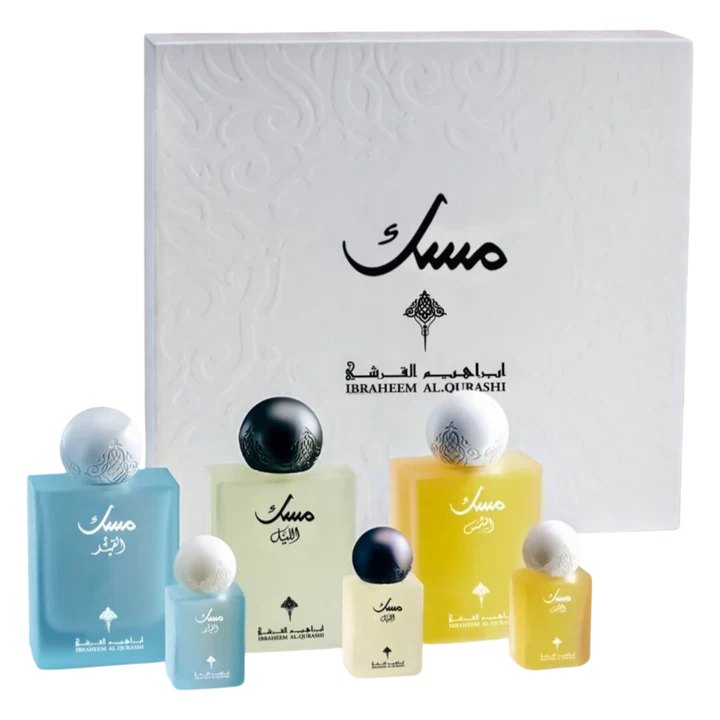 Ibrahim Al Qurashi Musk Collection, 3 × 75 ml + 3 × 10 ml